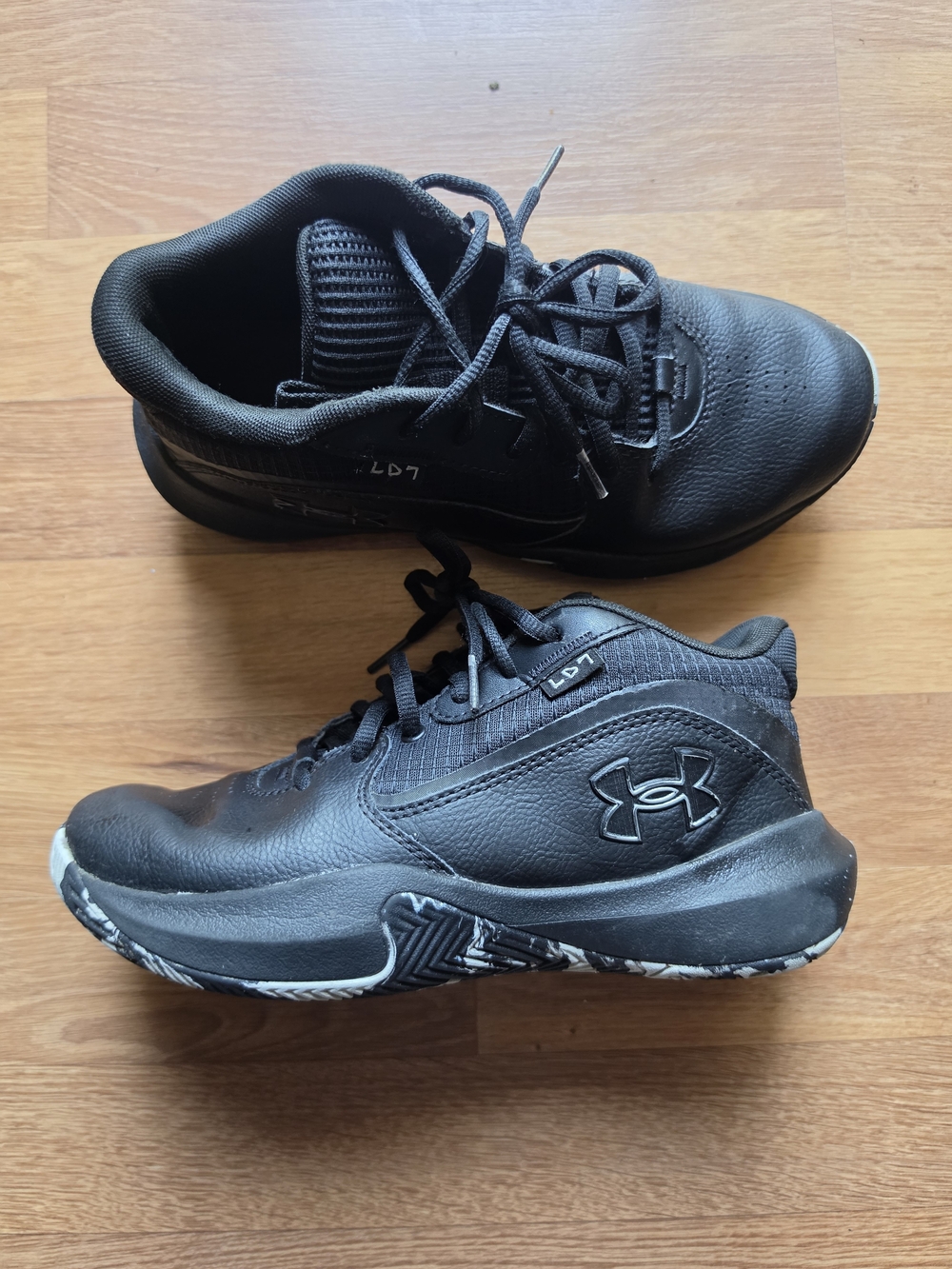 Under Armour Black Leather Athletic Sneakers